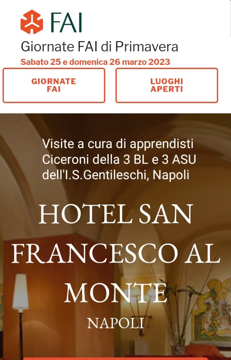 Giornate FAI di primavera sabato 25/3/23 con la 3BL e domenica 26/3/23 con la 3ASU