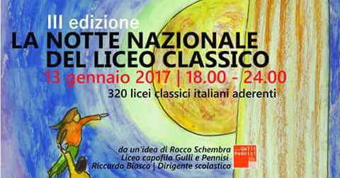 NOTTE NAZIONALE DEL LICEO CLASSICO 13 GENNAIO 2017
